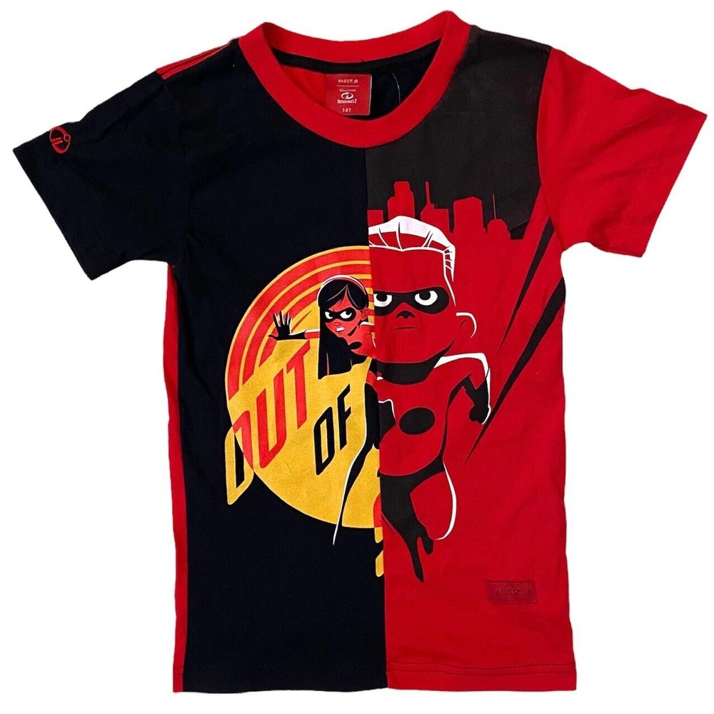 Haus Of Jr Toddler X Disney Pixar Incredibles 2 Tee T-Shirt Red/Black(Size 7-8T)